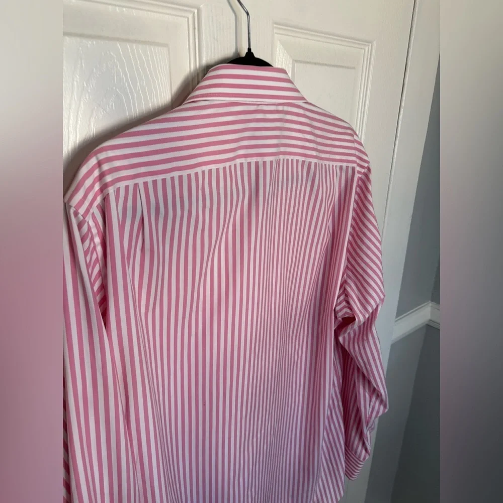 J.Crew Men’s Ludlow Classic Fit Button-Down Shirt | Pink & White | Size 16.5 35
